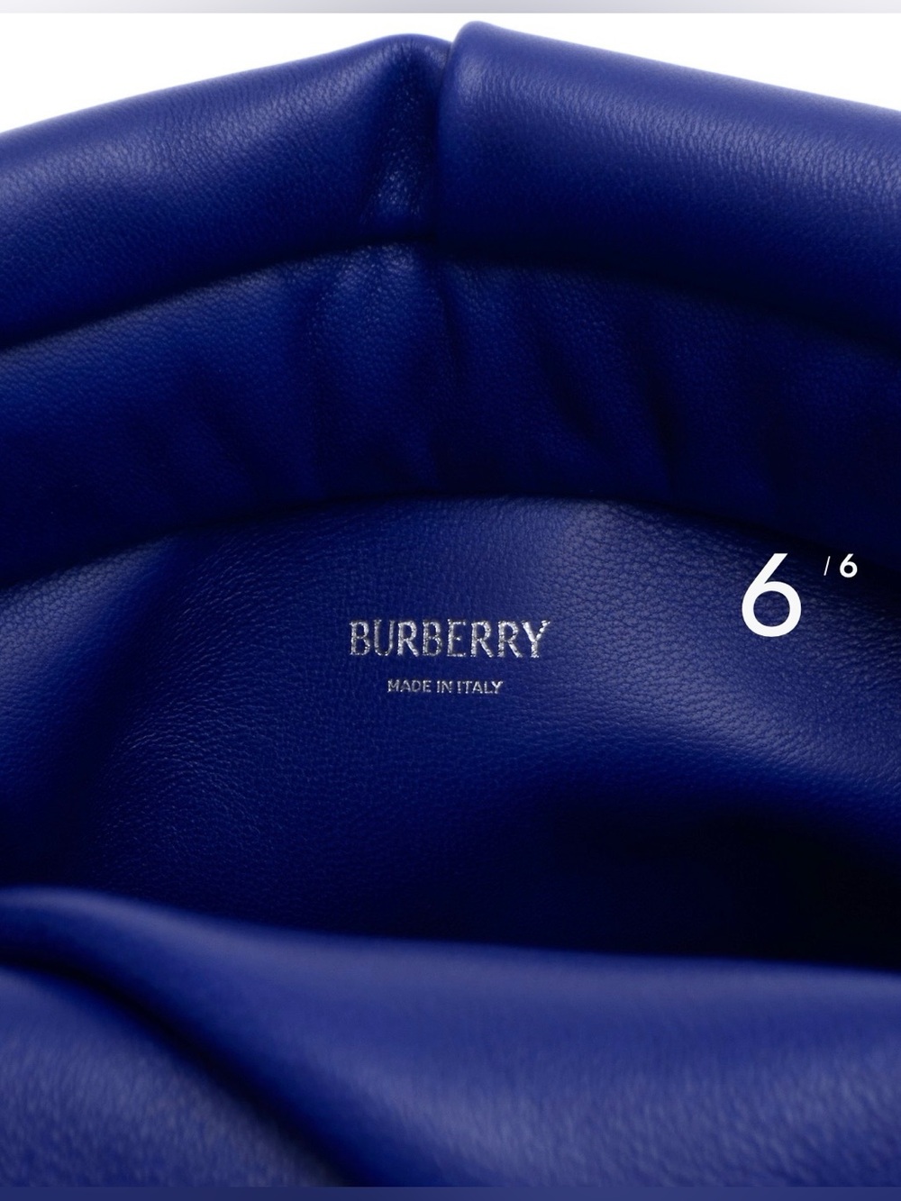 Burberry royal Blue Women's 100% lamb leather Rose Clutch Bag - Picture 5 of 15